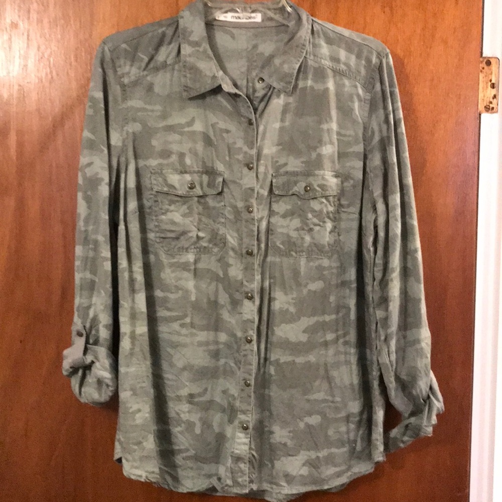 Cute camo button up!